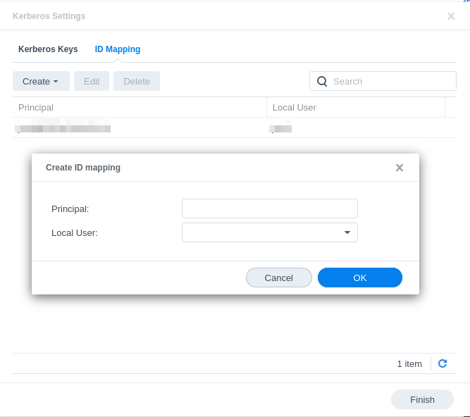 Image: DSM Control Panel - File Sharing